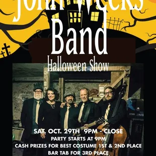 Sat. Oct. 29th Halloween Party @ The Berkeley Inn with the John Weeks Band. Cash prizes for best costume. Party starts at 9pm.