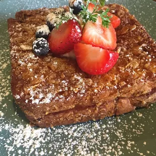 Mascarpone Blueberry stuffed Crunch French Toast