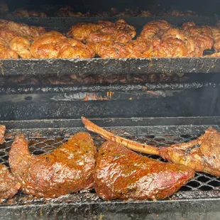 Smoked Tri Tip, Cowboy Rib Eye, Smoked Chicken