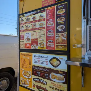 Menu as of July 2023