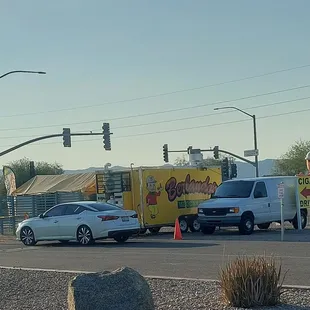 The Berlando's Food Truck, parked and open to hungry patrons. Located on the SE Corner of W. Sundust Rd. and S. Nelson Dr.