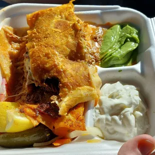 Birria Quesadilla. My husband couldn't wait for me to take the picture first. He had to take a bite, lol.