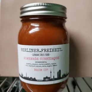 Jar of Berliner Freiheit's Currysauce.