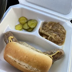  a hot dog and pickles