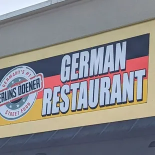a german restaurant sign