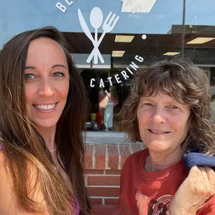 two women outside