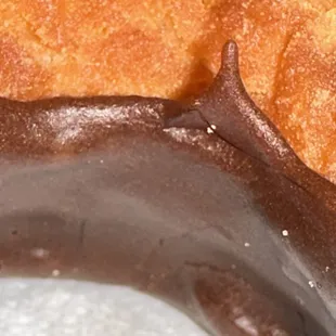 a close up of a donut