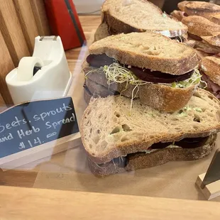 Sandwiches start at $14 (April 2024)