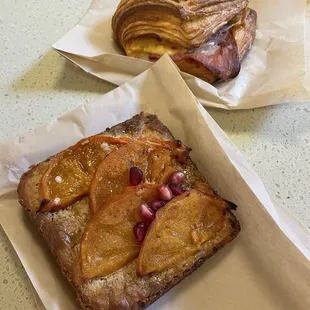 Seasonal Crostock and Ham &amp; Cheese Croissant