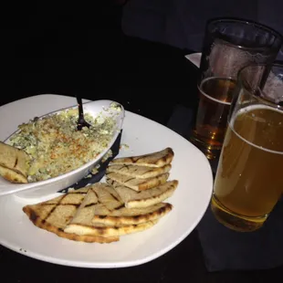 Spinach artichoke dip. Not from the microwave.