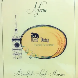 Menu:  Cover