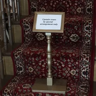 Upstairs tours by special arrangements only