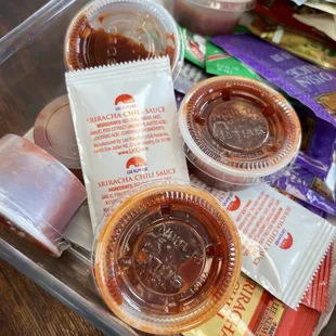 a variety of food items