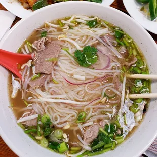 Pho with Brisket and Rare Steak