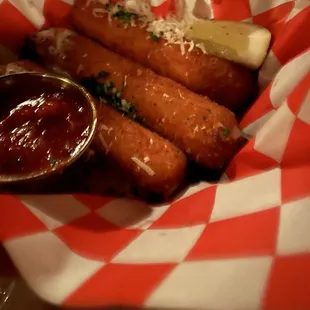 Fire mozzarella sticks!