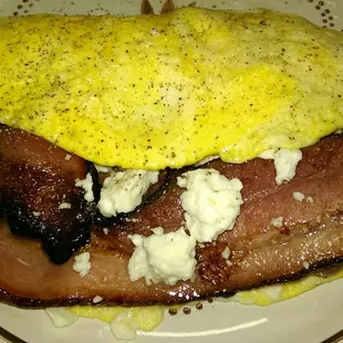 That great bacon made for a good bacon and feta cheese omelette.