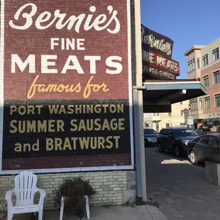 a sign on the side of a building