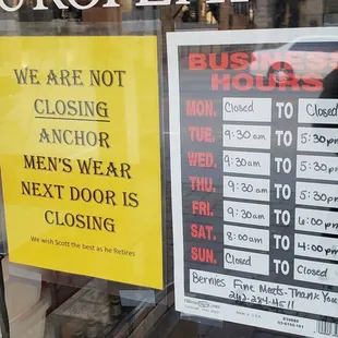 Not open on sundays.