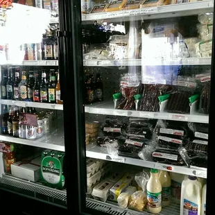 The basics with milk, eggs and beer.