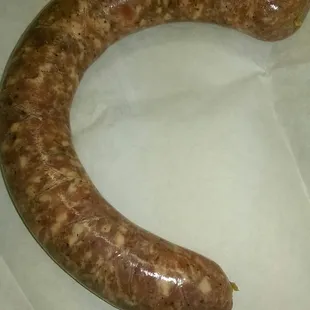 The fresh Polish sausage.