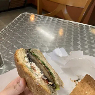 Mushroom sandwich, super yum!