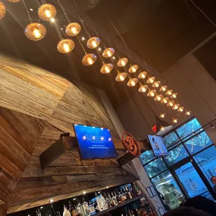 the bar with a large screen