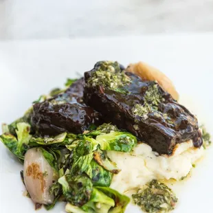 Braised beef short ribs