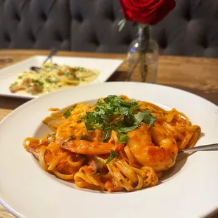 Linguini Shrimp Diavola