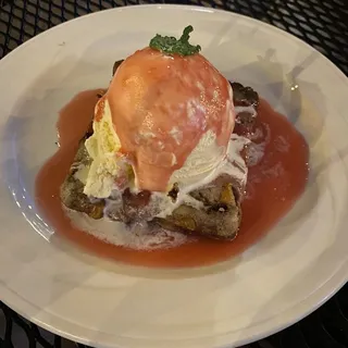 Peach-Pecan Bread Pudding
