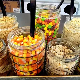 a variety of frozen yogurts