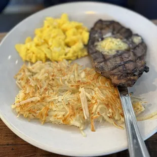 Steak and eggs