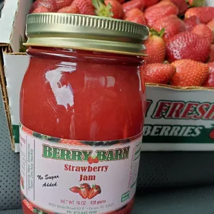 Amish made strawberry jam with no sugar added