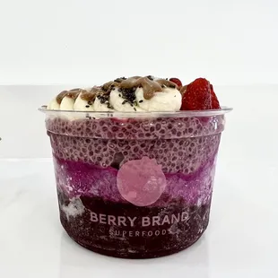Berry bowl with custom toppings, so good.