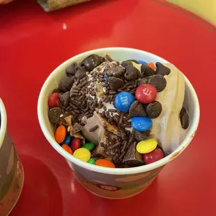 two cups of frozen yogurt