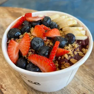 a bowl of fruit and granola
