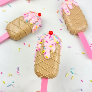 Ice Cream Themed Cakesicles