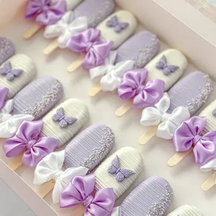 Lavender Butterfly Cakesicles