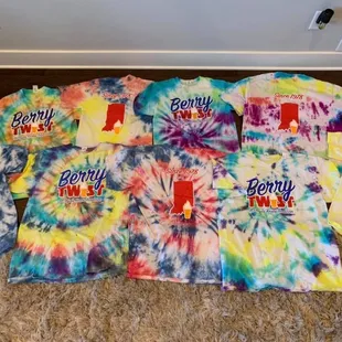 We had a fun staff day and tie dyed shirts!