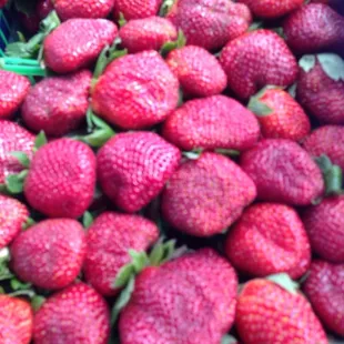 a large pile of strawberries