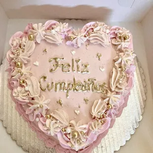Heart bday cake