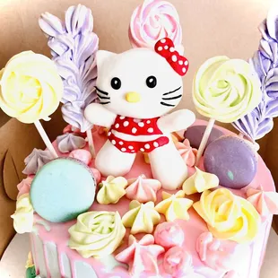 Hello kitty themed cake