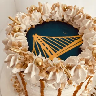 Warriors themed , toffee flavor cake