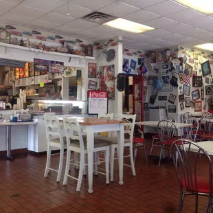 Seating area and front.