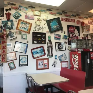 Side wall of restaurant