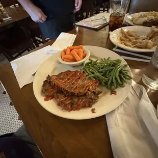 Mom's meatloaf with the green beans. Traditional. Just as it should be.