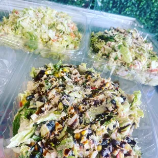 Lunch order time !! Morelli&apos;s chicken chopped, south of the border, &amp; an avocado lover!!! DELISH