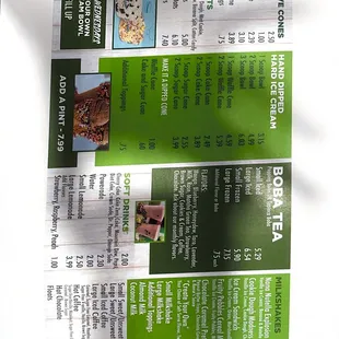 Dessert Menu