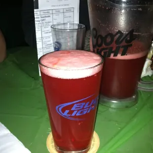 Red beer on Pattys Day