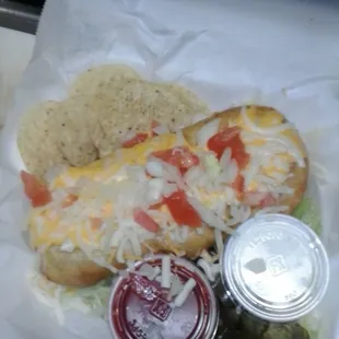 Beef chimmi ..awesome,but you better be hungry. They also make homemade salsa that is amazing