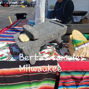 a man selling tortillas